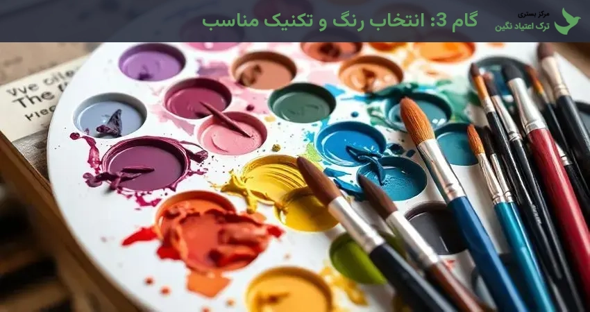 گام 3: انتخاب رنگ و تکنیک مناسب