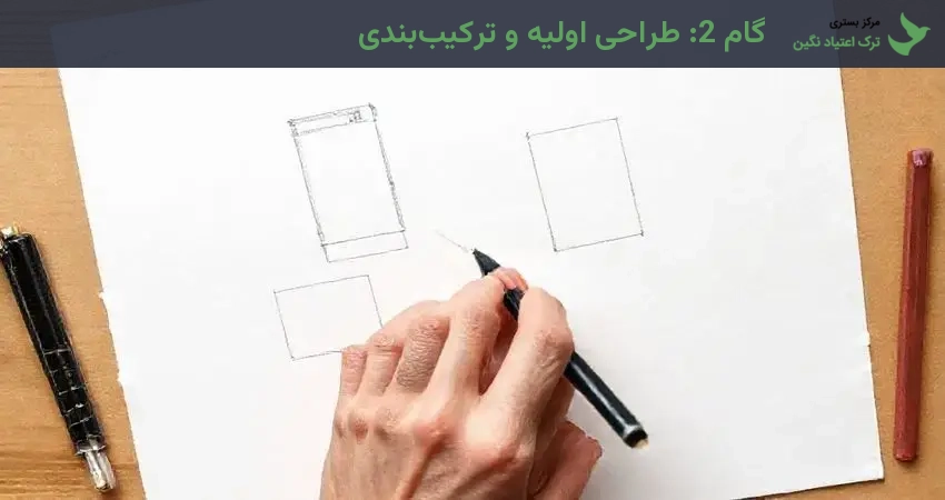 گام 2: طراحی اولیه و ترکیب‌بندی