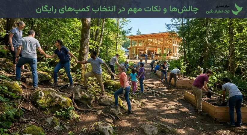 چالش‌ها و نکات مهم در انتخاب کمپ‌های رایگان