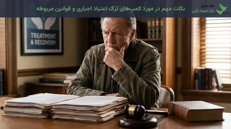 نکات مهم در مورد کمپ‌های ترک اعتیاد اجباری و قوانین مربوطه