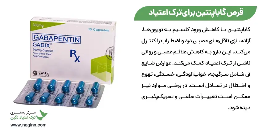 قرص گاباپنتین برای ترک اعتیاد