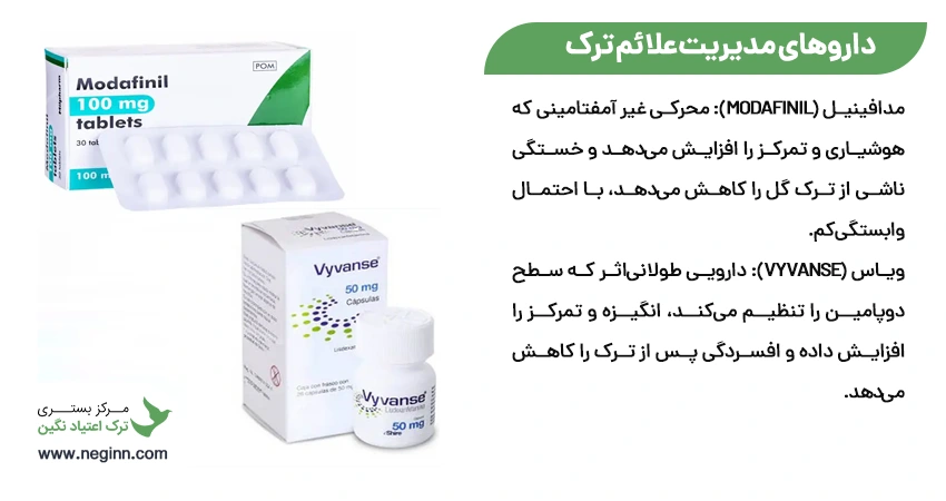 داروهای مدیریت علائم ترک: تسکین دهنده جسم و روان