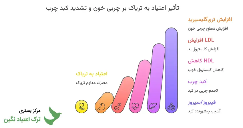تأثیر اعتیاد به تریاک بر چربی خون و تشدید کبد چرب