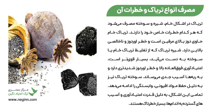 مصرف انواع تریاک، اثرات و خطرات آن