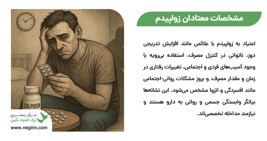 مشخصات معتادان زولپیدم
