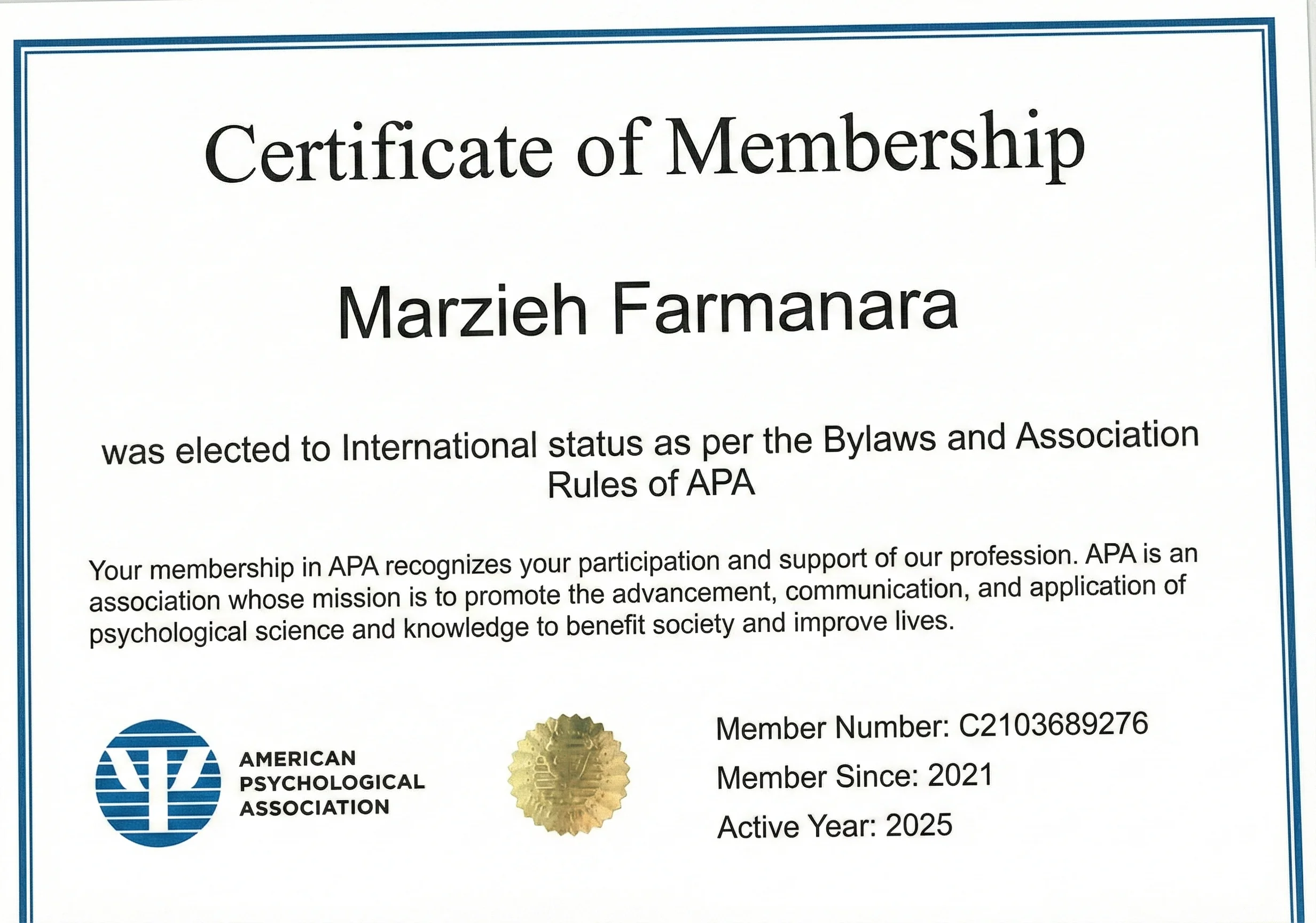 certificate