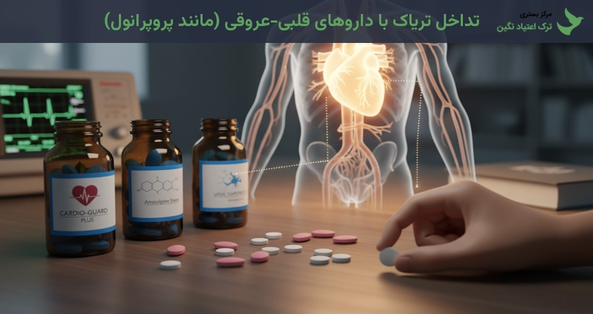 تداخل تریاک با داروهای قلبی-عروقی (مانند پروپرانول)